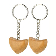 wholesale fashion keychain wooden letter heart shaped key ring wood